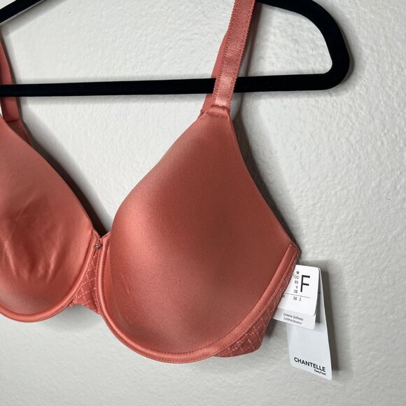 Chantelle Womens Norah Chic Comfort Flex Peach T-Shirt Bra 38F 16m6 - Picture 3 of 9
